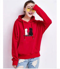 Load image into Gallery viewer, Ladies  Winter Pullover with a Cat Print.
