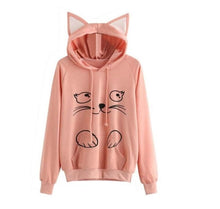 Load image into Gallery viewer, Ladies  Winter Pullover with a Cat Print.
